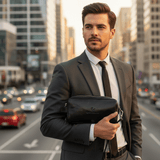 Dany Morris Black Premium Elegant Leather Handbag Pouch 20×10 cm Modern Sleek Look for Daily Essentials - Al Kabayel Discount CentreDany Morris Black Premium Elegant Leather Handbag Pouch 20×10 cm Modern Sleek Look for Daily EssentialsPouchesDANY MORRISAl Kabayel Discount Centre