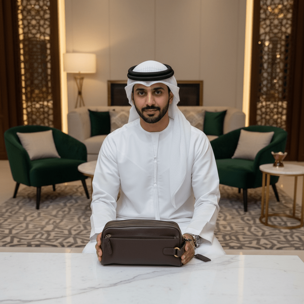 Dany Morris Brown Elegant Leather Handbag Pouch 24×12 cm Stylish Spacious Design for Everyday Essentials - Al Kabayel Discount CentreDany Morris Brown Elegant Leather Handbag Pouch 24×12 cm Stylish Spacious Design for Everyday EssentialsPouchesDANY MORRISAl Kabayel Discount Centre