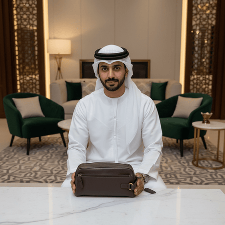 Dany Morris Brown Elegant Leather Handbag Pouch 24×12 cm Stylish Spacious Design for Everyday Essentials - Al Kabayel Discount CentreDany Morris Brown Elegant Leather Handbag Pouch 24×12 cm Stylish Spacious Design for Everyday EssentialsPouchesDANY MORRISAl Kabayel Discount Centre