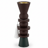 Dark Green & Brown Chalk Incense Burner | Sculptural Stacked Design | 25cm - Al Kabayel Discount CentreDark Green & Brown Chalk Incense Burner | Sculptural Stacked Design | 25cmIncense burnerAKDCAl Kabayel Discount Centre