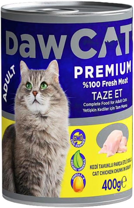 Dawcat Cat Wet Food With Canned Pieces Of Chicken Meat 400gram - Al Kabayel Discount CentreDawcat Cat Wet Food With Canned Pieces Of Chicken Meat 400gramPet SuppliesDAWCATAl Kabayel Discount Centre