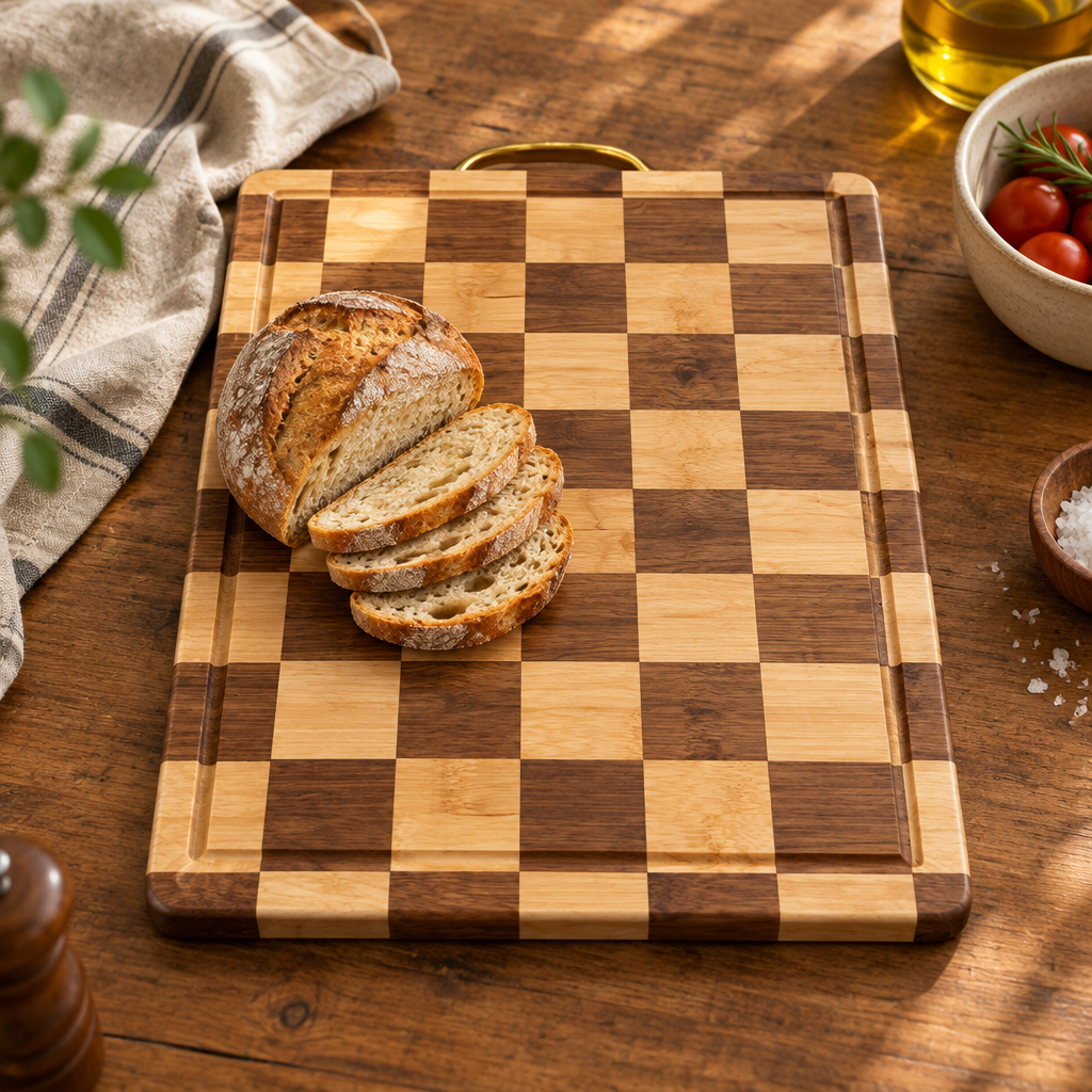Jinzifeng Wooden Rectangular Chopping Board - 38×28cm