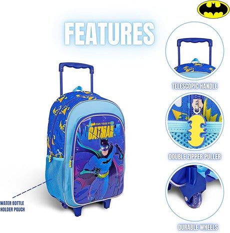 DC Batman 3 - in - 1 School Set, Includes 18" Trolley Bag, Lunch Bag, Pencil Case - Al Kabayel Discount CentreDC Batman 3 - in - 1 School Set, Includes 18" Trolley Bag, Lunch Bag, Pencil CaseSchool BagsDCAl Kabayel Discount Centre