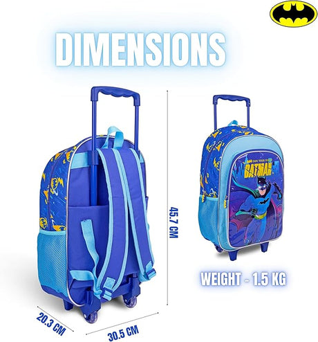 DC Batman 3 - in - 1 School Set, Includes 18" Trolley Bag, Lunch Bag, Pencil Case - Al Kabayel Discount CentreDC Batman 3 - in - 1 School Set, Includes 18" Trolley Bag, Lunch Bag, Pencil CaseSchool BagsDCAl Kabayel Discount Centre