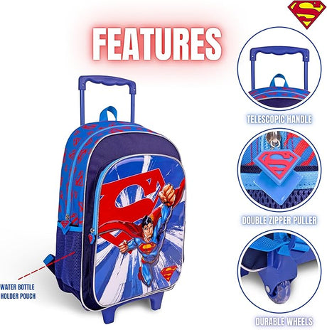 DC Superman 3 - in - 1 School Set, Includes 18" Trolley Bag, Lunch Bag, Pencil Case - Al Kabayel Discount CentreDC Superman 3 - in - 1 School Set, Includes 18" Trolley Bag, Lunch Bag, Pencil CaseSchool BagsDCAl Kabayel Discount Centre