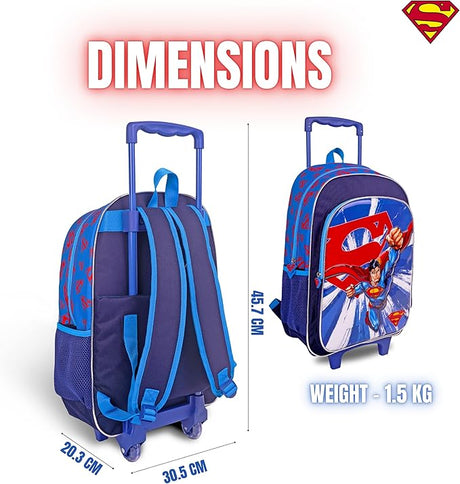 DC Superman 3 - in - 1 School Set, Includes 18" Trolley Bag, Lunch Bag, Pencil Case - Al Kabayel Discount CentreDC Superman 3 - in - 1 School Set, Includes 18" Trolley Bag, Lunch Bag, Pencil CaseSchool BagsDCAl Kabayel Discount Centre