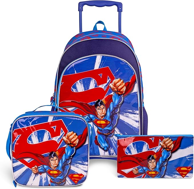 DC Superman 3 - in - 1 School Set, Includes 18" Trolley Bag, Lunch Bag, Pencil Case - Al Kabayel Discount CentreDC Superman 3 - in - 1 School Set, Includes 18" Trolley Bag, Lunch Bag, Pencil CaseSchool BagsDCAl Kabayel Discount Centre