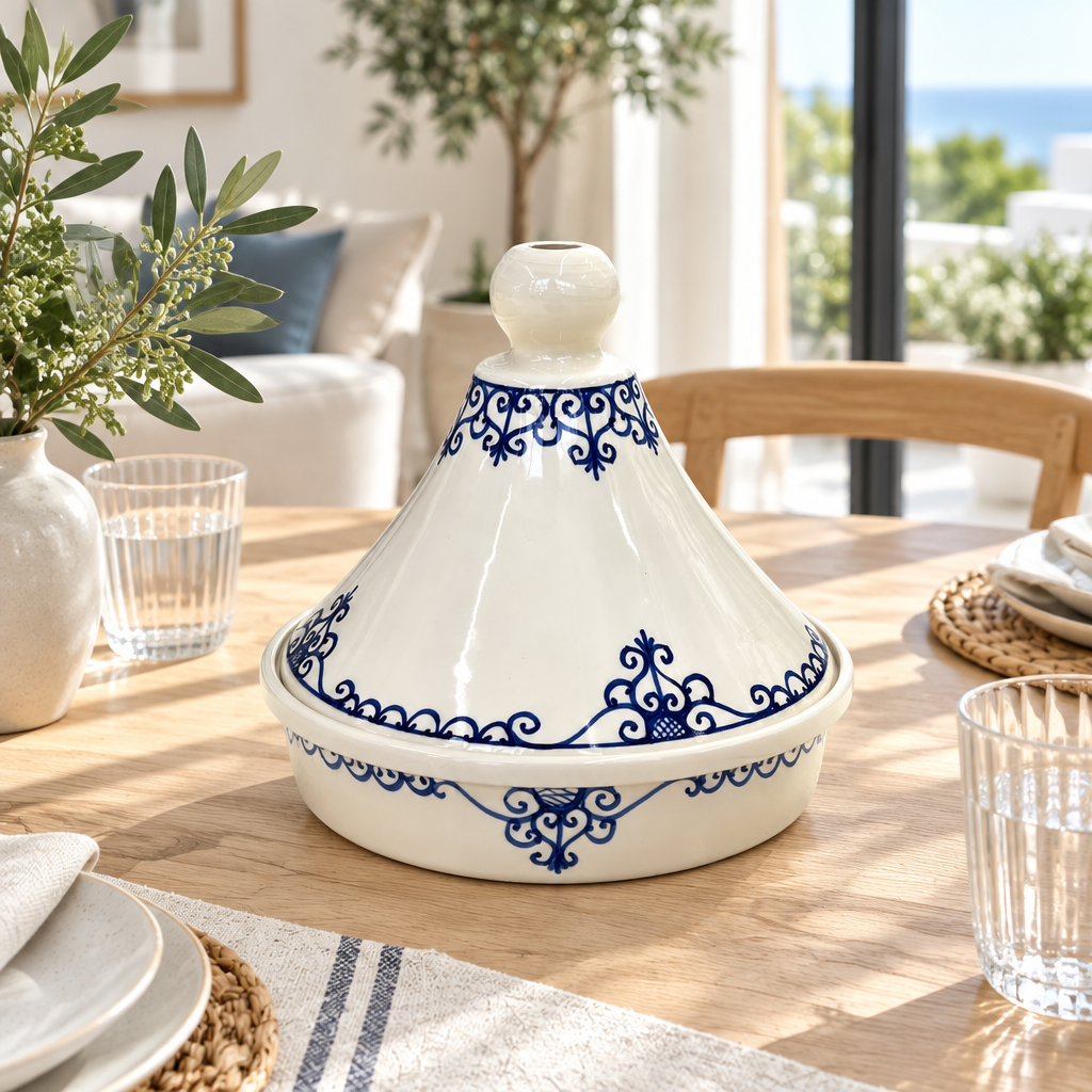 Slama Ceramic Tajine Off-White - 30×30cm