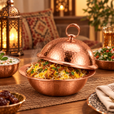 Yuniverse Copper-Finish Serving Dish with Lid - 14cm