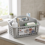 Plastic Handy Storage Basket with Carry Handle Grey – 32×20cm