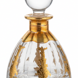 Decorative Glass Perfume Bottle with Gold Accents - 280ml