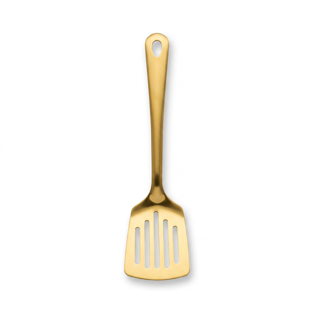 Stainless Steel Slotted Turner Gold - 25cm