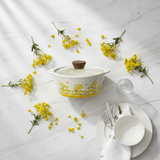 Decetime White Porcelain Soup Pot with Yellow Flower Design & Glass Lid | 850ml - Al Kabayel Discount CentreDecetime White Porcelain Soup Pot with Yellow Flower Design & Glass Lid | 850mlJars & Food SaversDECETIMEAl Kabayel Discount Centre