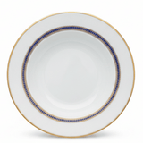Decopor White Porcelain Soup Plate with Golden Rim & Cobalt Blue Design — 8.5 Inch - Al Kabayel Discount CentreDecopor White Porcelain Soup Plate with Golden Rim & Cobalt Blue Design — 8.5 InchBowlsDECOPORAl Kabayel Discount Centre