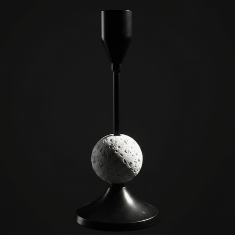 Decorative Black Metal Candle Holder with White Chalk Design for Home Décor – 17cm - Al Kabayel Discount CentreDecorative Black Metal Candle Holder with White Chalk Design for Home Décor – 17cmHome Décor AccentsAKDCAl Kabayel Discount Centre