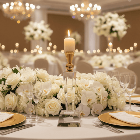Decorative Crystal & Gold Metal Candle Holder for Elegant Table Centerpieces – 27cm - Al Kabayel Discount CentreDecorative Crystal & Gold Metal Candle Holder for Elegant Table Centerpieces – 27cmHome Décor AccentsAKDCAl Kabayel Discount Centre