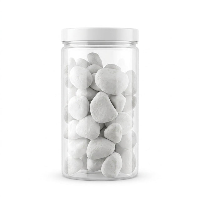 Decorative White Stones Jar – 200g Premium Pebble Filler - Al Kabayel Discount CentreDecorative White Stones Jar – 200g Premium Pebble FillerStonesAKDCAl Kabayel Discount Centre