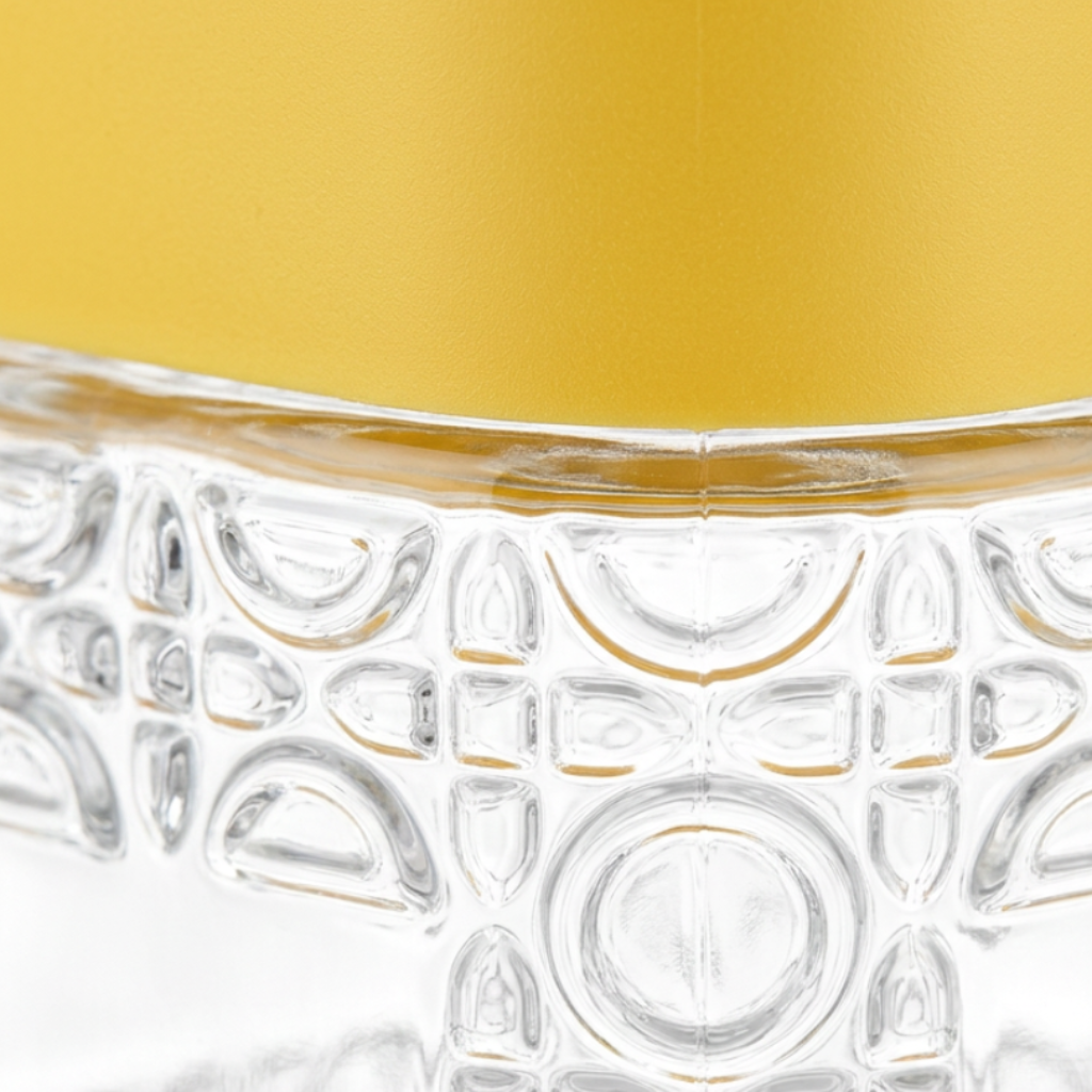Glass Jar with Yellow Plastic Lid - 500ml