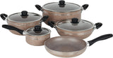 Delcasa 10-Piece Granite Coated Non-Stick Cookware Set - DC1889BGE - Al Kabayel Discount CentreDelcasa 10-Piece Granite Coated Non-Stick Cookware Set - DC1889BGECookware SetDELCASAAl Kabayel Discount Centre