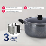 Delcasa 10-Piece Non-Stick Granite Coated Cookware Set - DC1889 - Al Kabayel Discount CentreDelcasa 10-Piece Non-Stick Granite Coated Cookware Set - DC1889Cookware SetDELCASAAl Kabayel Discount Centre