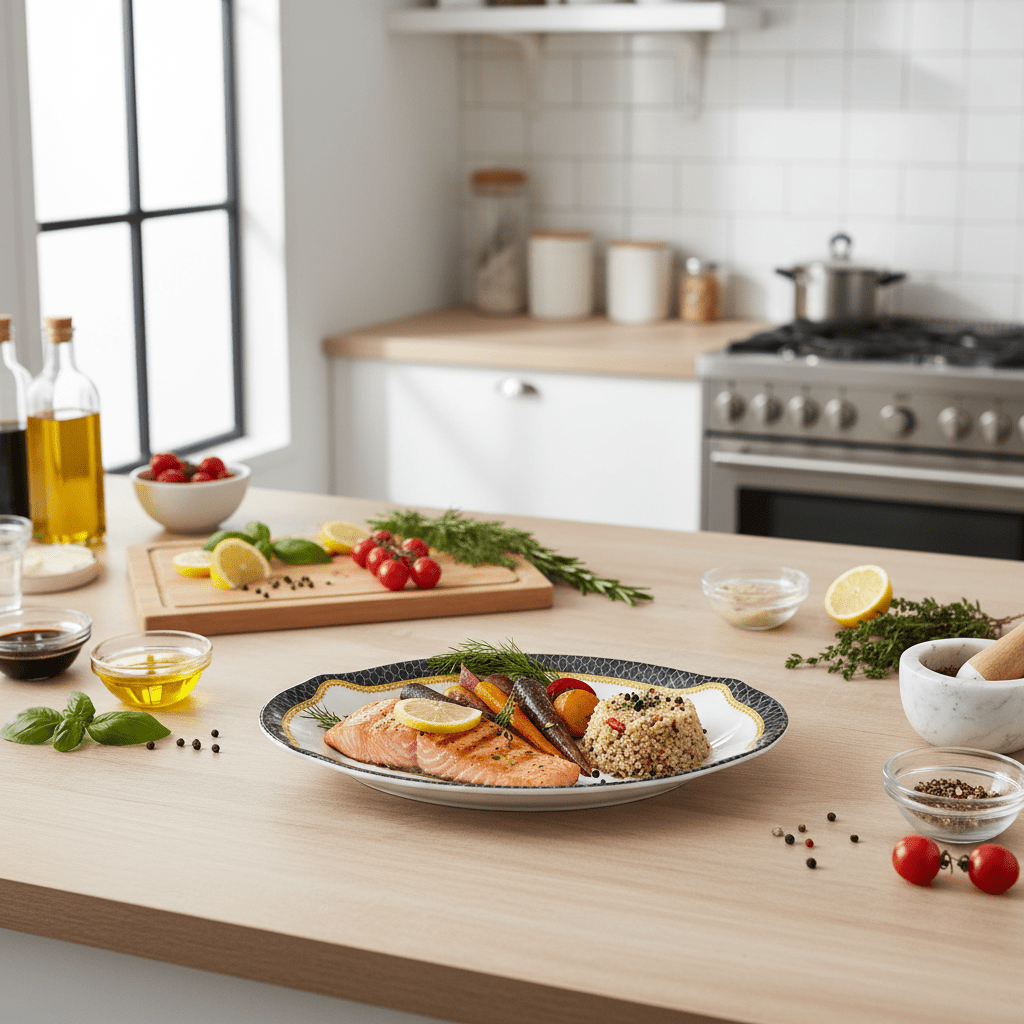 Delcasa Black & White 8.5 Inch Melamine Dish Plate 8.5 Inch - Al Kabayel Discount CentreDelcasa Black & White 8.5 Inch Melamine Dish Plate 8.5 InchPlatesDELCASAAl Kabayel Discount Centre