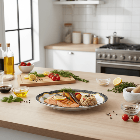 Delcasa Black & White 8.5 Inch Melamine Dish Plate 8.5 Inch - Al Kabayel Discount CentreDelcasa Black & White 8.5 Inch Melamine Dish Plate 8.5 InchPlatesDELCASAAl Kabayel Discount Centre