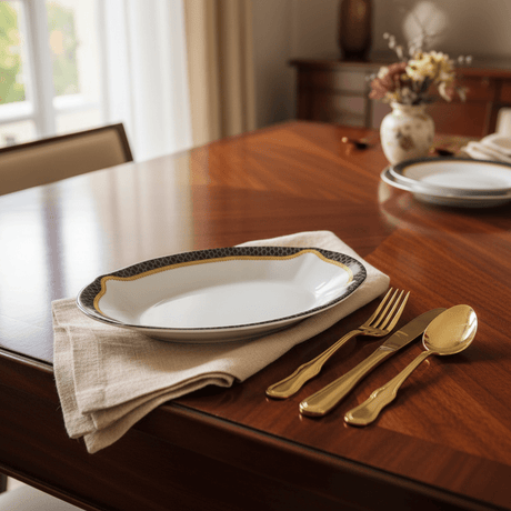 Delcasa Black & White 8.5 Inch Melamine Dish Plate 8.5 Inch - Al Kabayel Discount CentreDelcasa Black & White 8.5 Inch Melamine Dish Plate 8.5 InchPlatesDELCASAAl Kabayel Discount Centre