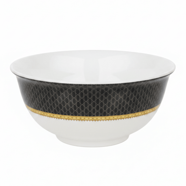 Delcasa Black & White Premium Melamine Serving Bowl – 8 Inch - Al Kabayel Discount CentreDelcasa Black & White Premium Melamine Serving Bowl – 8 InchBowlsDELCASAAl Kabayel Discount Centre