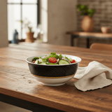 Delcasa Melamine Serving Bowl | Black & White Geometric Design | 7-Inch | - Al Kabayel Discount CentreDelcasa Melamine Serving Bowl | Black & White Geometric Design | 7-Inch |BowlsDELCASAAl Kabayel Discount Centre