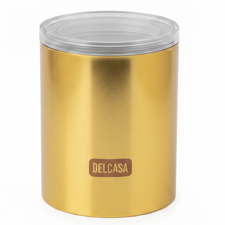 Delcasa Premium Airtight Golden Acrylic Storage Canister for Kitchen Dry Food Storage 750 ml - Al Kabayel Discount CentreDelcasa Premium Airtight Golden Acrylic Storage Canister for Kitchen Dry Food Storage 750 mlJars & Food SaversDELCASAAl Kabayel Discount Centre