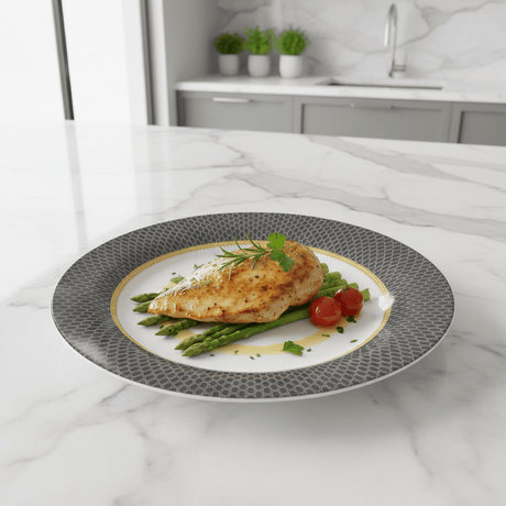 Delcasa Premium Black & White Melamine Dinner Plate 10.5 Inch - Al Kabayel Discount CentreDelcasa Premium Black & White Melamine Dinner Plate 10.5 InchPlatesDELCASAAl Kabayel Discount Centre