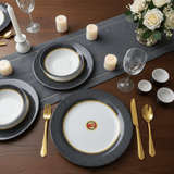 Delcasa Premium Black & White Melamine Dinner Plate 10.5 Inch - Al Kabayel Discount CentreDelcasa Premium Black & White Melamine Dinner Plate 10.5 InchPlatesDELCASAAl Kabayel Discount Centre