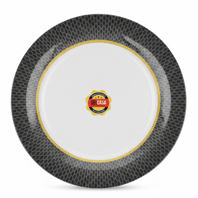 Delcasa Premium Black & White Melamine Dinner Plate 10.5 Inch - Al Kabayel Discount CentreDelcasa Premium Black & White Melamine Dinner Plate 10.5 InchPlatesDELCASAAl Kabayel Discount Centre