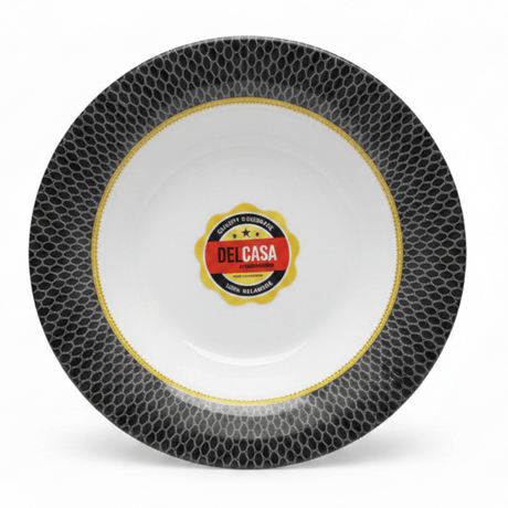 Delcasa Premium Black & White Melamine Soup Plate 6.5 Inch - Al Kabayel Discount CentreDelcasa Premium Black & White Melamine Soup Plate 6.5 InchPlatesDELCASAAl Kabayel Discount Centre