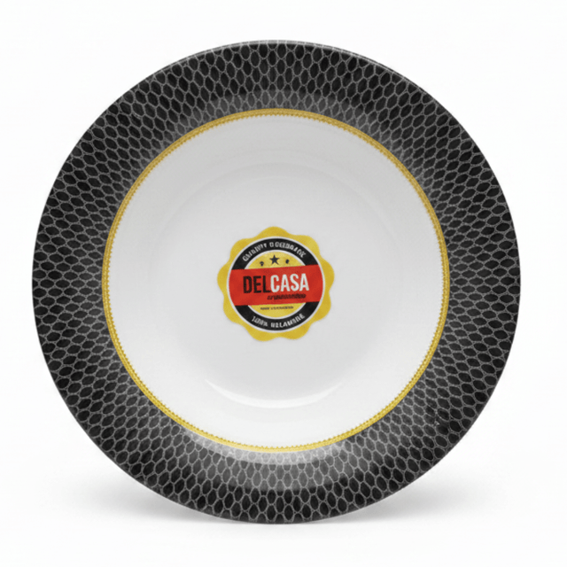 Delcasa Premium Black & White Melamine Soup Plate 6.5 Inch - Al Kabayel Discount CentreDelcasa Premium Black & White Melamine Soup Plate 6.5 InchPlatesDELCASAAl Kabayel Discount Centre