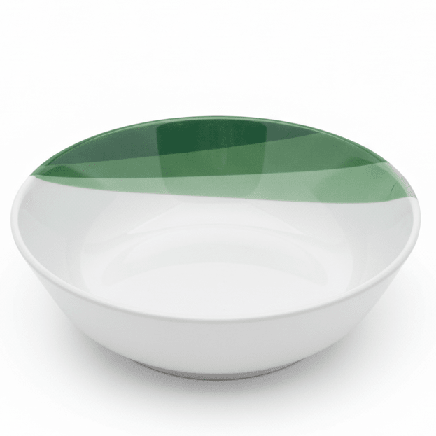 Delcasa Round White Melamine Serving Bowl with Green Shade Design, Ideal for Serving Vegetables, Salads & Curries – 19 cm - Al Kabayel Discount CentreDelcasa Round White Melamine Serving Bowl with Green Shade Design, Ideal for Serving Vegetables, Salads & Curries – 19 cmBowlsDELCASAAl Kabayel Discount Centre