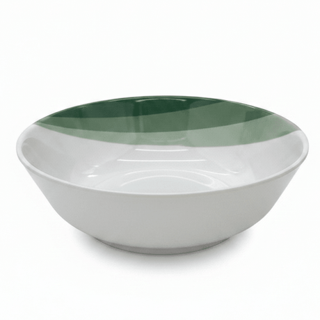Delcasa Round White Melamine Serving Bowl with Green Shade Design, Large Capacity Bowl for Family Serving – 21.5 cm - Al Kabayel Discount CentreDelcasa Round White Melamine Serving Bowl with Green Shade Design, Large Capacity Bowl for Family Serving – 21.5 cmBowlsDELCASAAl Kabayel Discount Centre