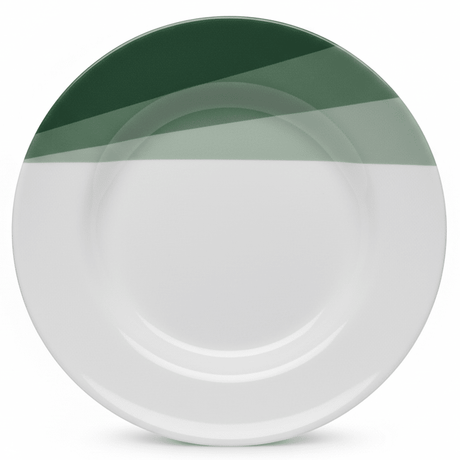Delcasa Round White Melamine Serving Plate with Green Shade Design, Medium Serving Plate for Everyday Dining – 25 cm - Al Kabayel Discount CentreDelcasa Round White Melamine Serving Plate with Green Shade Design, Medium Serving Plate for Everyday Dining – 25 cmPlatesDELCASAAl Kabayel Discount Centre