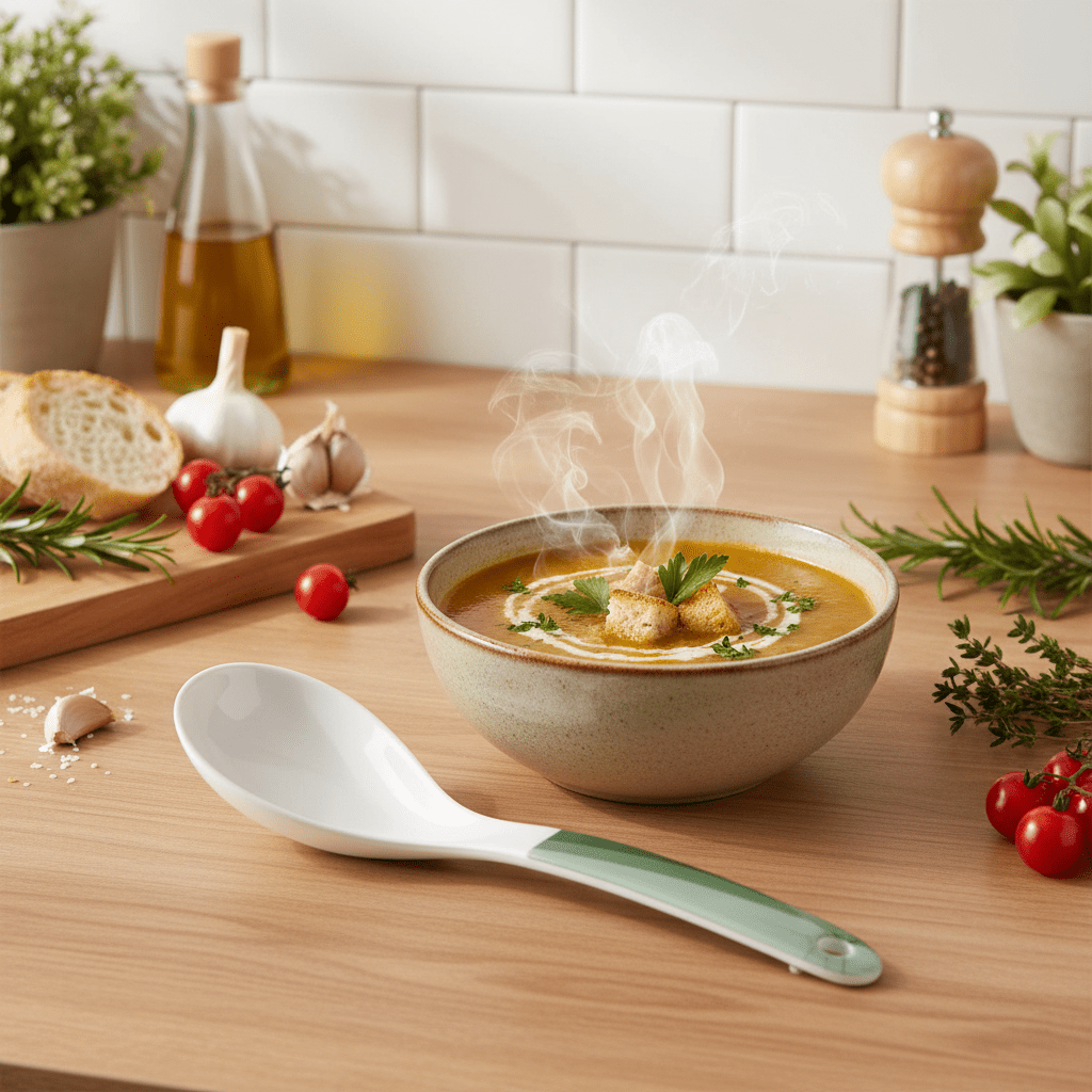 Delcasa White Melamine Spoon with Green Shade Design, Durable Multipurpose Kitchen Spoon – 10 Inch - Al Kabayel Discount CentreDelcasa White Melamine Spoon with Green Shade Design, Durable Multipurpose Kitchen Spoon – 10 InchSpatulas And SpoonsDELCASAAl Kabayel Discount Centre