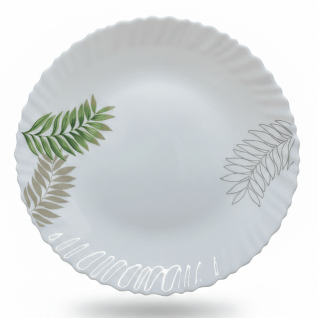 Delcasa White Opalware Dinner Plate with Elegant Leaf Design – 10.5 Inch - Al Kabayel Discount CentreDelcasa White Opalware Dinner Plate with Elegant Leaf Design – 10.5 InchPlatesDELCASAAl Kabayel Discount Centre