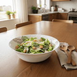Delcasa White Opalware Large Serving Bowl with Leaf Design - 8 Inch - Al Kabayel Discount CentreDelcasa White Opalware Large Serving Bowl with Leaf Design - 8 InchBowlsDELCASAAl Kabayel Discount Centre