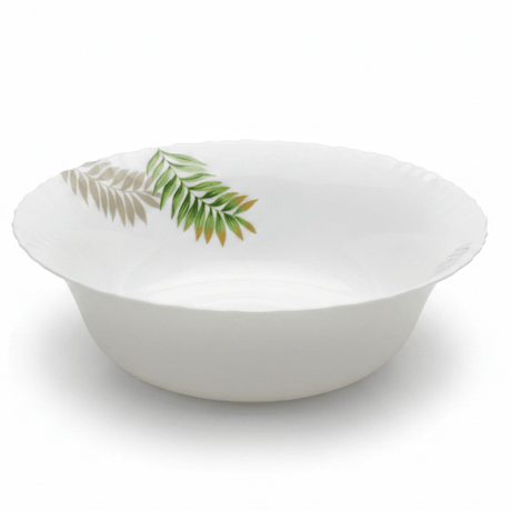 Delcasa White Opalware Large Serving Bowl with Leaf Design - 8 Inch - Al Kabayel Discount CentreDelcasa White Opalware Large Serving Bowl with Leaf Design - 8 InchBowlsDELCASAAl Kabayel Discount Centre
