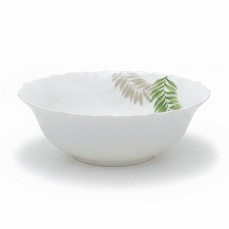 Delcasa White Opalware Serving Bowl with Leaf Design - 7 Inch - Al Kabayel Discount CentreDelcasa White Opalware Serving Bowl with Leaf Design - 7 InchBowlsDELCASAAl Kabayel Discount Centre