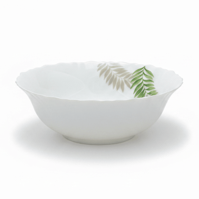 Delcasa White Opalware Serving Bowl with Leaf Design - 7 Inch - Al Kabayel Discount CentreDelcasa White Opalware Serving Bowl with Leaf Design - 7 InchBowlsDELCASAAl Kabayel Discount Centre