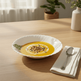 Delcasa White Opalware Soup Bowl with Classic Leaf Design – 8.5 Inch - Al Kabayel Discount CentreDelcasa White Opalware Soup Bowl with Classic Leaf Design – 8.5 InchBowlsDELCASAAl Kabayel Discount Centre