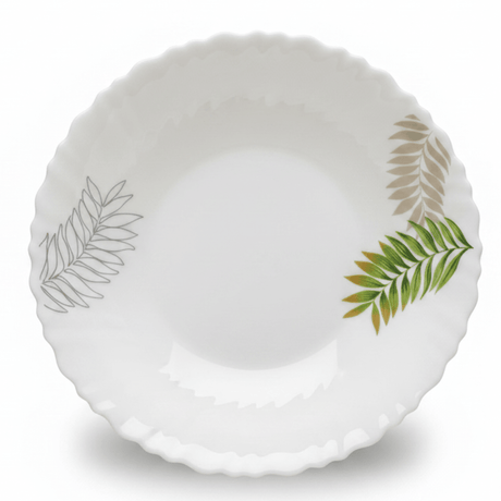Delcasa White Opalware Soup Bowl with Classic Leaf Design – 8.5 Inch - Al Kabayel Discount CentreDelcasa White Opalware Soup Bowl with Classic Leaf Design – 8.5 InchBowlsDELCASAAl Kabayel Discount Centre