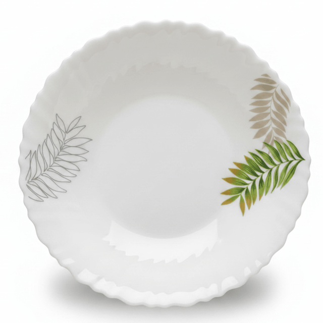 Delcasa White Opalware Soup Bowl with Classic Leaf Design – 8.5 Inch - Al Kabayel Discount CentreDelcasa White Opalware Soup Bowl with Classic Leaf Design – 8.5 InchBowlsDELCASAAl Kabayel Discount Centre