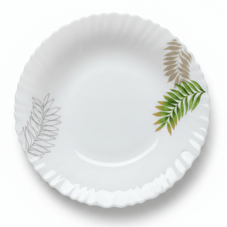 Delcasa White Opalware Soup Plate with Decorative Leaf Design – 9 Inch - Al Kabayel Discount CentreDelcasa White Opalware Soup Plate with Decorative Leaf Design – 9 InchPlatesDELCASAAl Kabayel Discount Centre