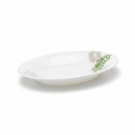 Delcasa White Opalware Soup Plate with Decorative Leaf Design – 9 Inch - Al Kabayel Discount CentreDelcasa White Opalware Soup Plate with Decorative Leaf Design – 9 InchPlatesDELCASAAl Kabayel Discount Centre