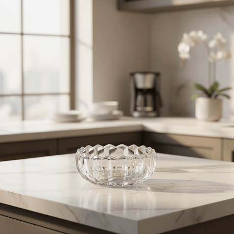DELI Lotus Dew Design Glass Ashtray with Elegant Artistic Pattern – Premium Glass Ashtray for Tabletop Décor (12 cm) - Al Kabayel Discount CentreDELI Lotus Dew Design Glass Ashtray with Elegant Artistic Pattern – Premium Glass Ashtray for Tabletop Décor (12 cm)AshtraysDELIAl Kabayel Discount Centre